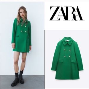 Zara green coat